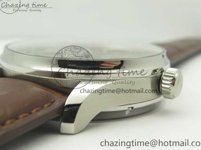 MIROTIME 0701 Lightweight Portuguese Tourbillon IW504602 SS ZF Best Edition Gray Dial on Brown Leather Strap 7177